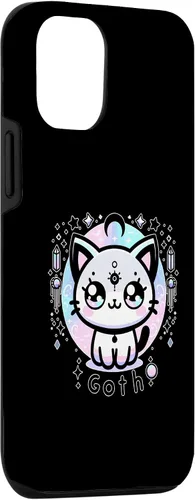 Vista 3 de iPhone 15 Kawaii Pastel Cat Ouija Creepy Occult Aesthetic Case