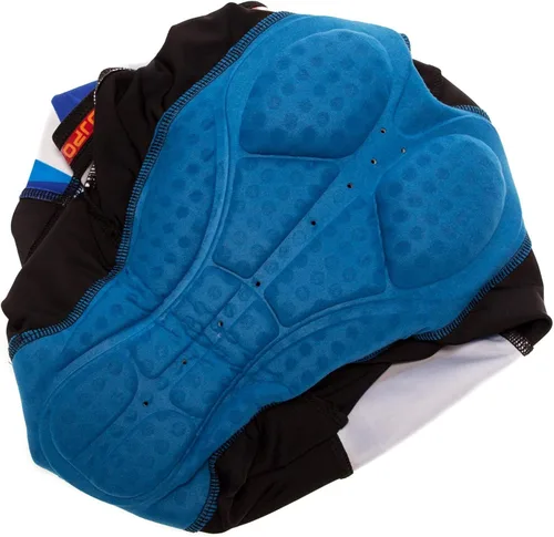 Vista 7 de Hotlion Conjunto de camiseta de ciclismo para hombre, pantalones cortos de verano, ropa de ciclismo para el equipo profesional