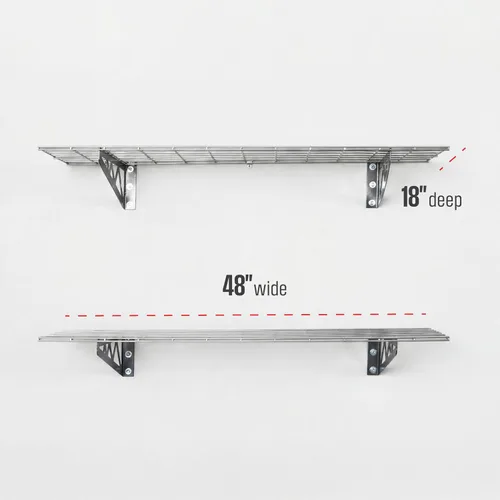 Vista 3 de Estante de pared SafeRacks, para garaje, 2 unidades, 45.72 x 121.92 cm, con ganchos para bicicleta