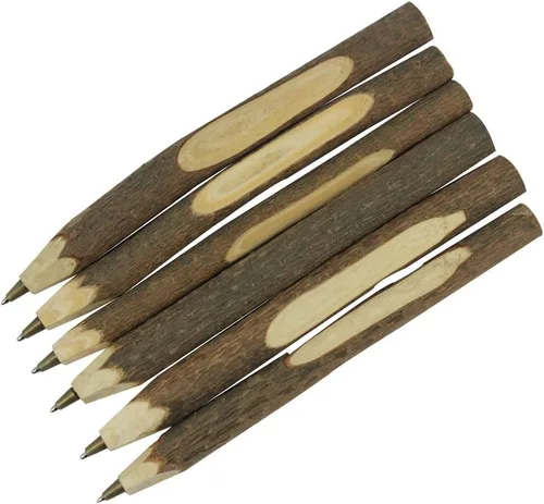 Vista 8 de Bolígrafo de madera hecho a mano, creativo, original, ecológico, estilo largo (aproximadamente 6.7 pulgadas, 6.7 in) - 12 piezas