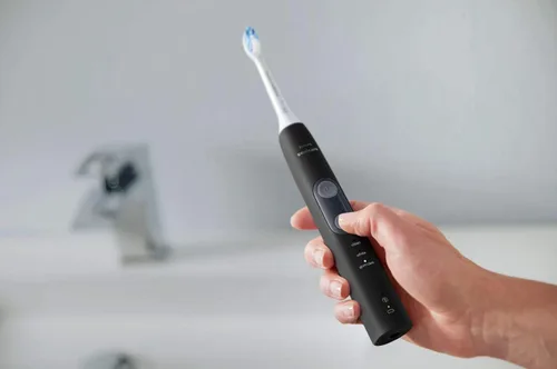 Vista 2 de Philips Sonicare ProtectiveClean 5300 Cepillo de dientes eléctrico recargable, con sensor de presión, 3 modos de limpieza, SmarTimer y QuadPacer