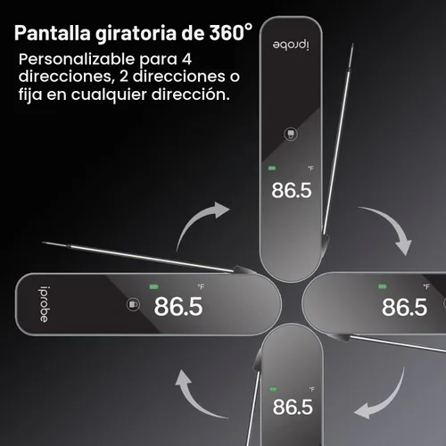Vista 4 de Termómetro digital de carne de 0.5 segundos, de lectura instantánea, termómetro de alimentos para cocinar y asar a la parrilla, rellenos