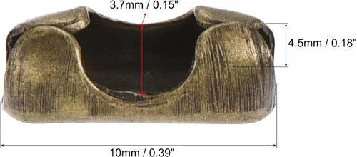 Vista 2 de uxcell Conector de cadena de bolas, cadena de bolas de 0.126 in, conexión de clips de eslabones de engarzado, bronce galvanizado de hierro, paquete