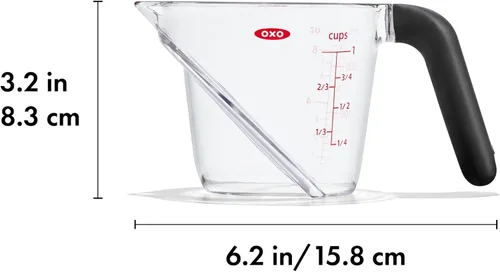 Vista 6 de OXO Good Grips - Taza medidora en ángulo de 1 taza