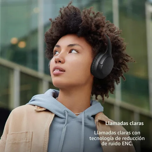 Vista 7 de TOZO HA1 70H Over Ear Wireless Headphones Bluetooth 5.4 Foldable Headset Negro
