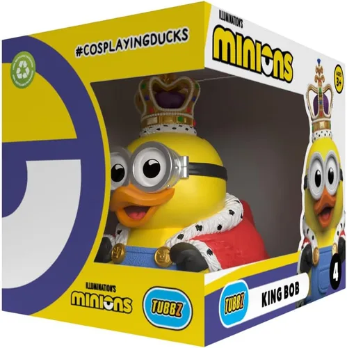Vista 2 de TUBBZ Boxed Edition Minions Bob - Figura coleccionable de pato de goma de vinilo – Producto oficial de Despicable Me 4 Minions – TV, películas