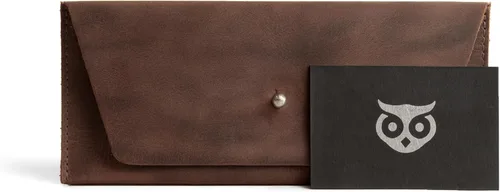 Vista 5 de Hide & Drink, Bolsa larga de utilidad, elegante cartera para transportar y almacenar efectivo, bolso de mano, cuero de grano completo, hecho a mano