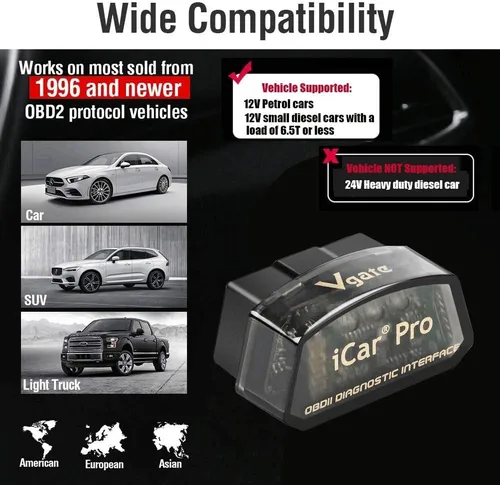 Vista 2 de Vgate Escáner OBD2 iCar Pro Bluetooth4.0 (iOS, Android) y Vgate iCar Pro 2S Bluetooth5.2 (iOS, Android)