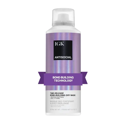 Vista 9 de IGK Antisocial Cloud Club - Mascarilla para cabello seco, reparación de vínculos para cabello dañado, 5 onzas Aroma de edición limitada