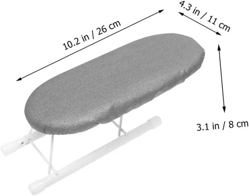 Vista 2 de Cómoda tabla de planchar, mini estante de planchado, taburete plegable para el hogar, fácil de limpiar
