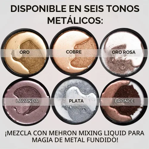 Vista 5 de Mehron Polvo metálico de maquillaje (0.17 oz) con líquido mezclador (1 oz) (LAVANDA)