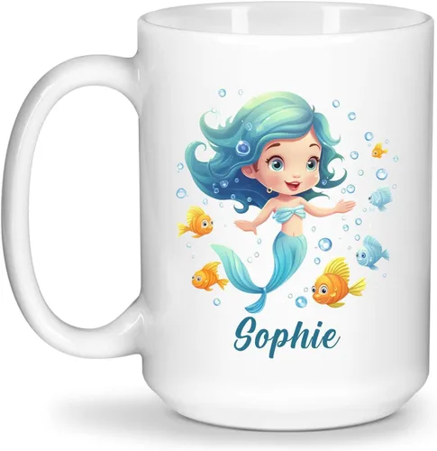 Vista 18 de Taza de café de libro de lectura de princesa personalizada, taza de té personalizada con diseño de libro, regalo personalizado para elegir el nombre