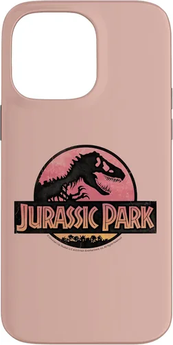 Vista 21 de Funda con logotipo degradado rosa para iPhone 16 Jurassic Park