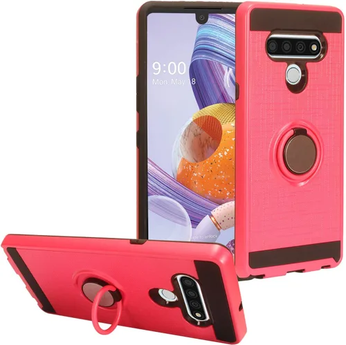 Vista 8 de Para LG Stylo 6 LM-Q730 (2020) - Funda híbrida con soporte de anillo - RS2 Negro