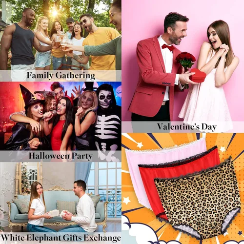 Vista 6 de FreeNFond Calzones de abuelita divertidos regalos para adultos, mujeres, hombres, bodas, fiestas, novias, grandes mamás, ropa interior mormona, broma