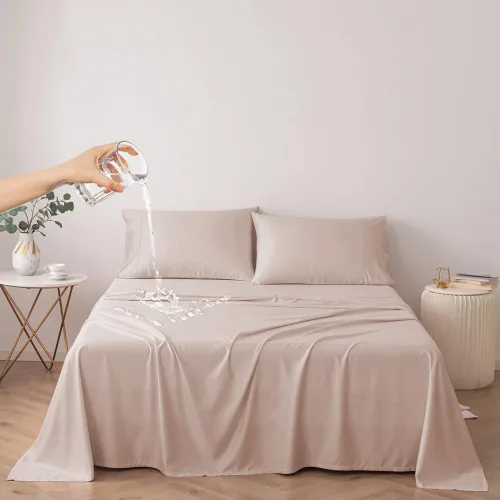 Vista 12 de Funda de cama impermeable para perros y gatos, resistente al pelo de las mascotas, funda protectora para cama con tela fina 100% impermeable