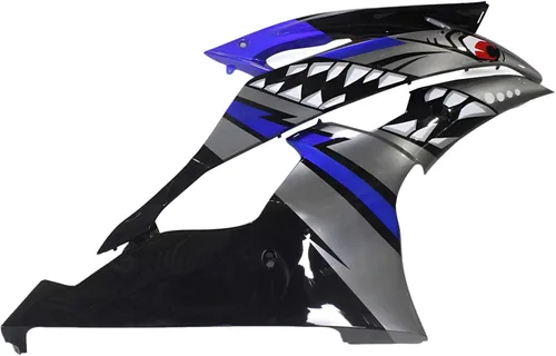 Vista 8 de Shark Attack - Kit completo de carenado de plástico ABS azul plateado compatible con Yamaha YZF-600 R6 2008 2009 2010 2011 2012 2013 2014 2015 2016