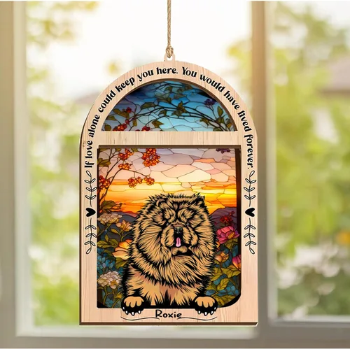 Vista 246 de LOVELYPOD Adorno de Navidad personalizado de sabueso afgano, atrapasoles con nombre, regalos de pérdida de mascotas, regalos para amantes
