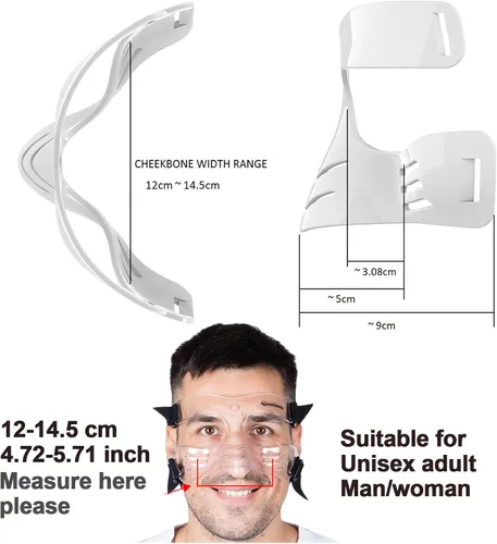 Vista 6 de QianCheng Protector de nariz para nariz rota para adulto, protector facial ajustable con relleno, QC-L5-L