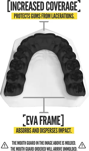 Vista 3 de Paquete de 2 protectores bucales clásicos Nxtrnd, boquilla deportiva de ajuste personalizado para fútbol americano, boxeo, MMA, baloncesto, hockey