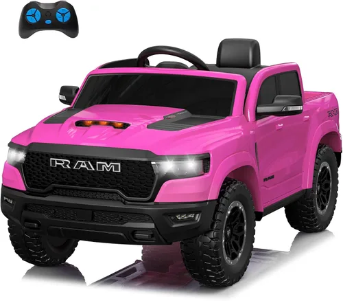 Vista 9 de Ram 1500 con Licencia - Juguetes de Montar para Niños de 4-8 años, Carro Eléctrico para Niños con Control Remoto, Alimentado por Batería con Llave
