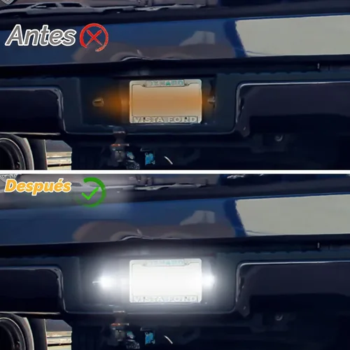 Vista 7 de Bestview Luces de Matrícula Lámpara de Placa con Cubierta de Carcasa Negra Bombillas Blancas de 6000K Conjunto de Repuesto para Chevy Silverado GMC