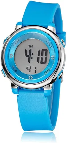 Vista 14 de Relojes digitales para mujer, pantalla LED, correa de silicona, reloj militar, multifunción, impermeable, alarma, cronómetro, retroiluminación LED