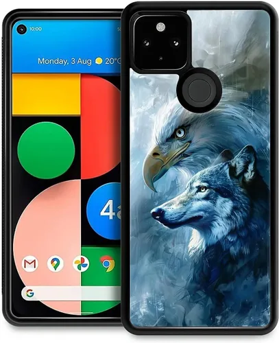 Vista 129 de Compatible con Google Pixel 4A 5G Mobile Case Creative Acrylic Panel trasero Silicona Protección Grip especialmente diseñado para Google Pixel 4A 5G