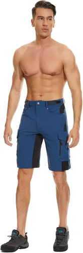 Vista 2 de Cycorld Pantalones cortos de ciclismo de montaña para hombre, ciclismo, senderismo, carga, pantalones cortos al aire libre