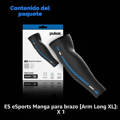 Vista 9 de Pulsar Gaming Gears Manga larga para brazo para juegos Negro