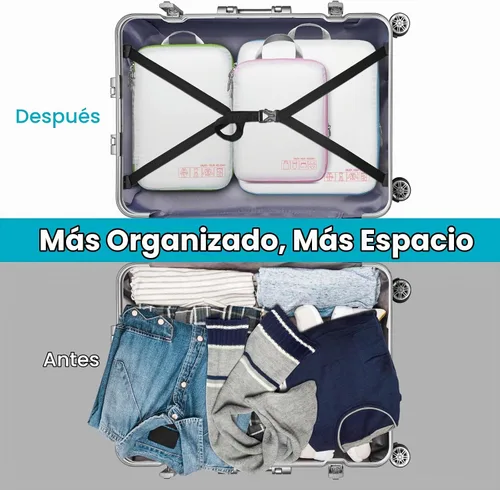 Vista 5 de Cambond Cubos de equipaje de compresión para mujeres de viaje, organizadores de equipaje ligeros, bolsas de equipaje para llevar en maletas 01