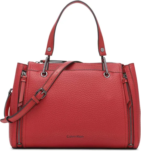 Vista 21 de Calvin Klein Bolso de organización novedoso Bubble Lamb Logotipo de almendra/gris pardo/blanco