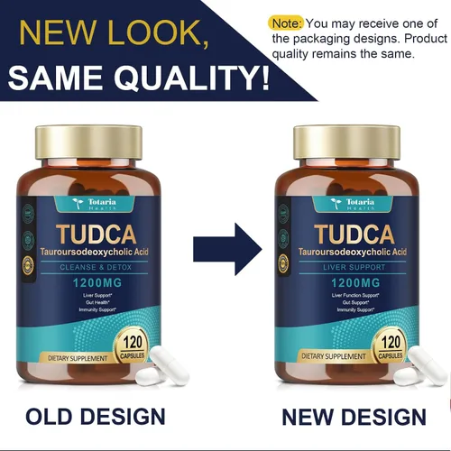 Vista 9 de Totaria TUDCA - Sales biliares de 1200 mg (ácido tauroursodesoxicólico), 120 cápsulas, suplementos hepáticos TUDCA puros ultra fuertes, limpieza