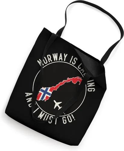 Vista 2 de Bolsa de mano de Norway Is Calling And I Must Go, bandera noruega