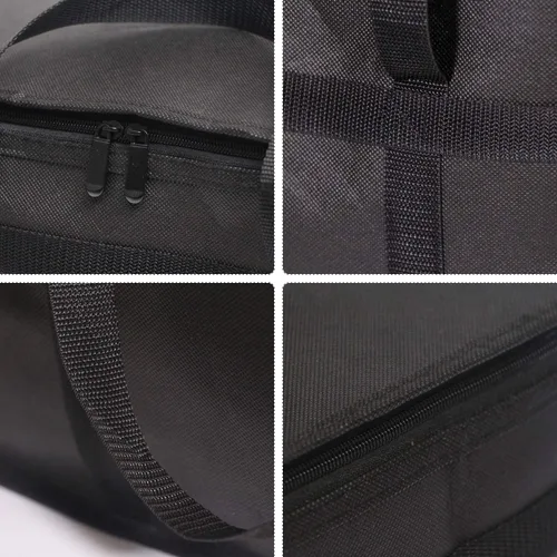 Vista 4 de Paquete de 4 bolsas de comestibles reutilizables aisladas XL con cremallera resistente parte inferior reforzada y asas, plegable, lavable