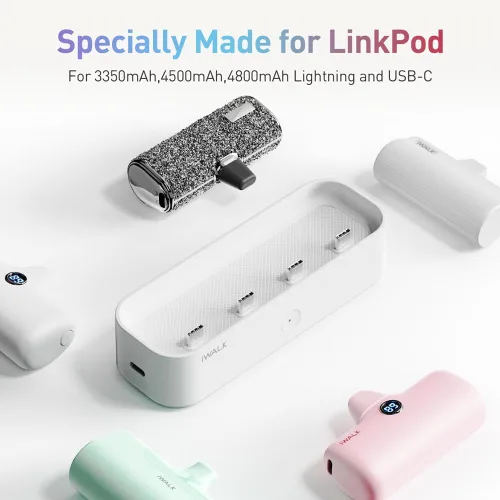 Vista 7 de iWALK Pequeño cargador portátil del USB C, cargador portátil del teléfono 4500mAh para la estación del cargador de Android
