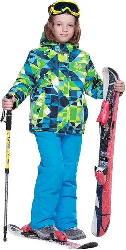 Vista 6 de PHIBEE - Chaqueta de esquí para niño grande, impermeable, transpirable.