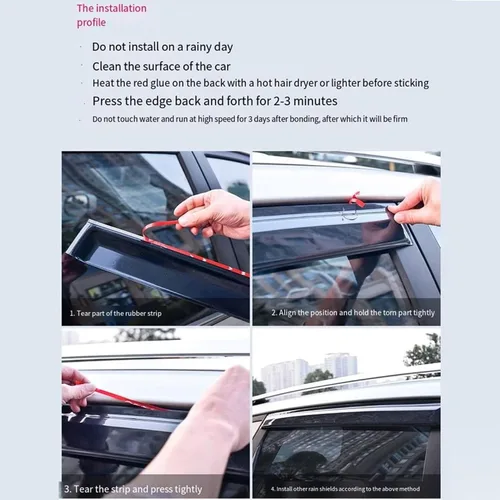 Vista 7 de munirater Reemplazo de deflector de protección contra la lluvia para Subaru WRX STI JDM 2015-2019
