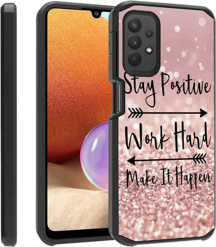 Vista 8 de Funda para teléfono Galaxy A23 5G, resistente 2 en 1 de doble capa híbrida de policarbonato duro y silicona suave a prueba de golpes, funda