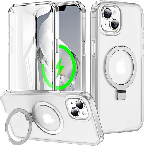 Vista 38 de Funda de cuerpo completo a prueba de golpes para iPhone 13 Pro con soporte magnético invisible [compatible con MagSafe] protector de pantalla