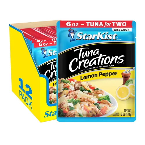 Vista 47 de StarKist Tuna Creations Ginger Sesame - Sabor de jengibre y sésamo para atún 14g Protein Per Serving, Wild Caught, Shelf Stable Seafood, Gluten