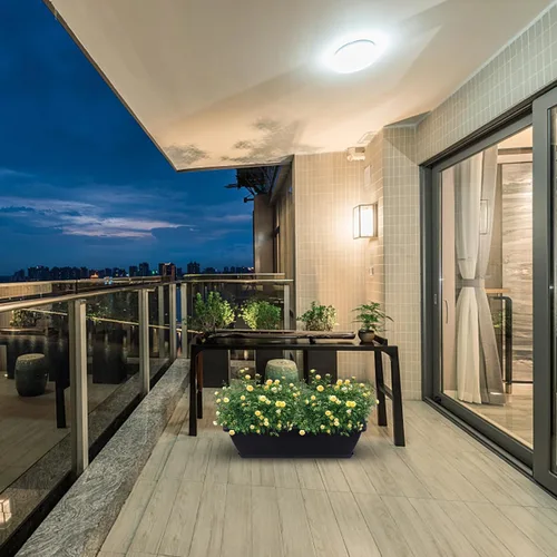 Vista 3 de ERINGOGO Maceta rectangular de plástico de 19.68 pulgadas con orificio de drenaje y platillo para uso en interiores y exteriores, balcón, patio