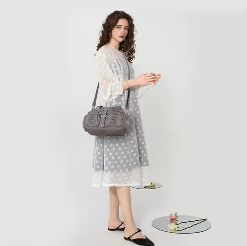 Vista 6 de Angel Kiss Bolso tipo hobo grande para mujer, bolso cruzado de viaje, espacioso y multifuncional de cuero vegano