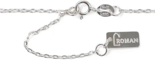 Vista 4 de Roman Collar doble de plata de ley escapular sagrado de 18 pulgadas de largo