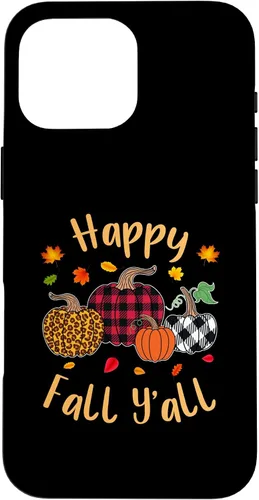 Vista 19 de Happy Fall Y'all Leopard Pumpkin Autumn Season Women Girls Case for iPhone 17