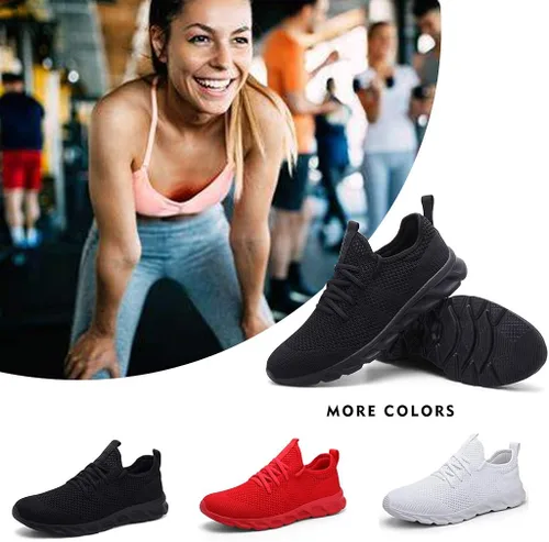 Vista 4 de Damyuan - Tenis para mujer informales, con cordones, ligeros, para caminar o correr