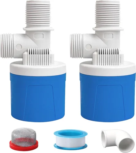 Vista 8 de Paquete de 2 válvulas de flotador de agua de 1 "para tanque de agua a través de piscina de ganado 1 Inch Side Inlet Automatic Water Level Control