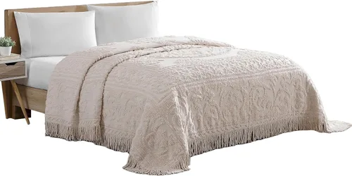 Vista 22 de Beatrice Home Fashions Medallón de chenilla, funda estándar, azul