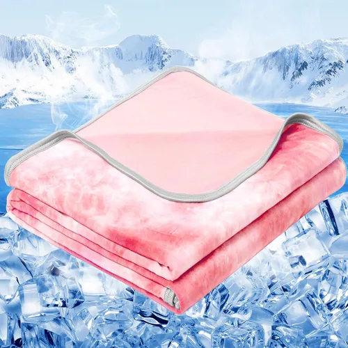 Vista 16 de inhand Manta refrescante de tamaño individual (60 x 80 pulgadas), mantas refrescantes para personas que duermen con calor, absorbe el calor
