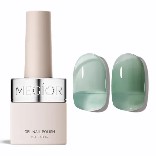 Vista 8 de MEGIOR Esmalte de uñas de gel libre de TPO, 0.5 onzas líquidas, base de gel transparente para remojar la lámpara de uñas LED, capa base de larga